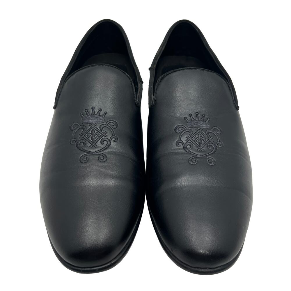 Amali Makins-000 Black Upper Design Round Toe Slipper Loafer Mens 11 Shoes